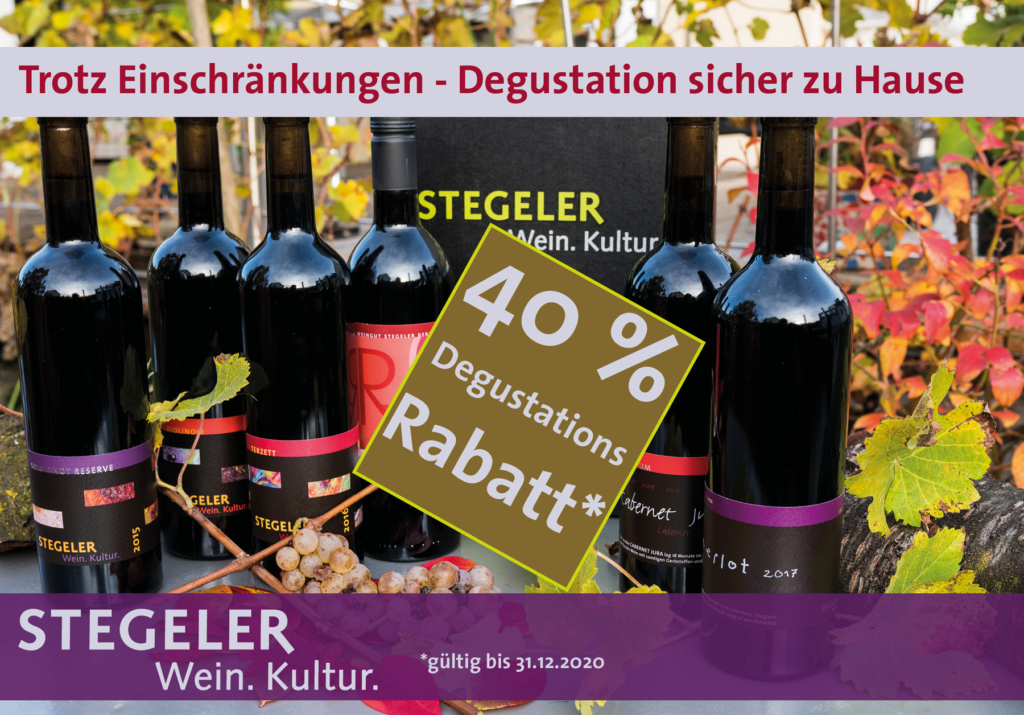 40 % Rabatt auf Degustationsweine